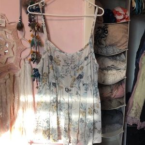Sheer floral tank